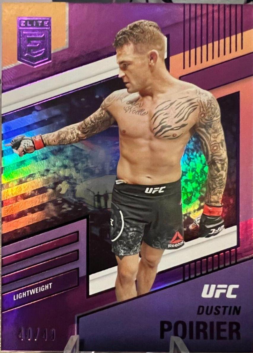 Dustin Poirier 2022 Panini Chronicles UFC Base Elite #257 Purple