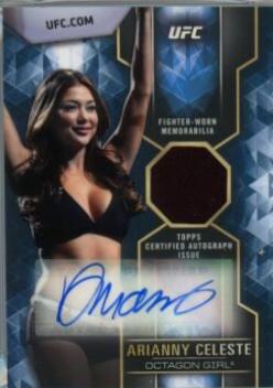 Arianny Celeste 2017 Topps UFC Knockout Knockout Autographed Relics #KAR-AC Green