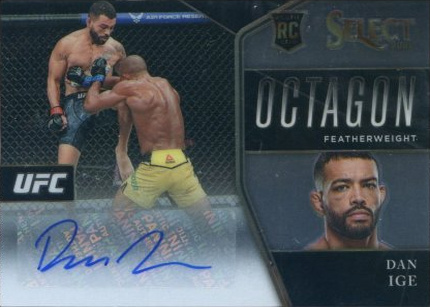 Dan Ige 2021 Panini Select UFC Octagon Action Signatures #38 Black Prizms