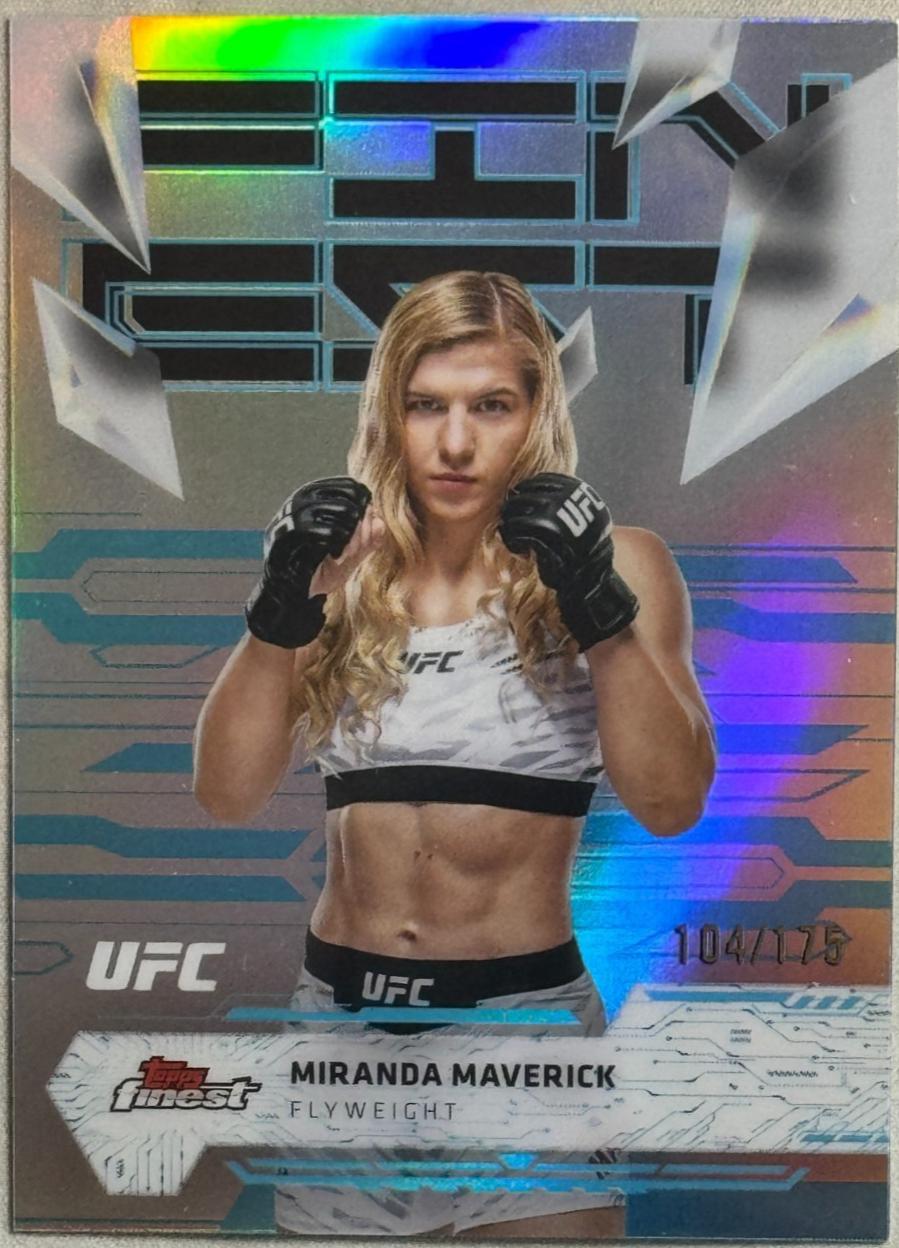 Miranda Maverick 2025 Topps Finest UFC Base Uncommon #157 Blue Refractor