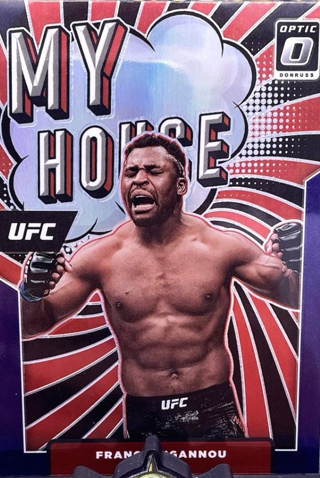 Francis Ngannou 2022 Panini Donruss Optic UFC My House #4 Purple
