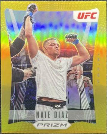 Nate Diaz 2022 Panini Prizm UFC Prizm Flashback #21 Gold