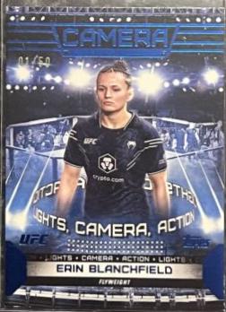 Erin Blanchfield 2024 Topps Knockout UFC Action (Lights, Camera, Action) #ACT-13 Blue