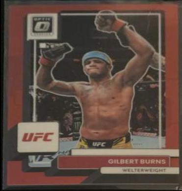 Gilbert Burns 2023 Panini Donruss Optic UFC Base #53 Red