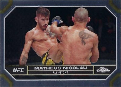 Matheus Nicolau 2024 Topps Chrome UFC Base #128 Purple Refractor