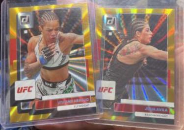 Viviane Araujo 2023 Panini Donruss UFC Base #91 Gold Laser