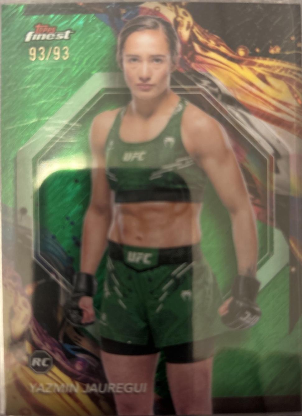 Yazmin Jauregui 2024 Topps Finest UFC Base Common #85 Green Shimmer Refractor