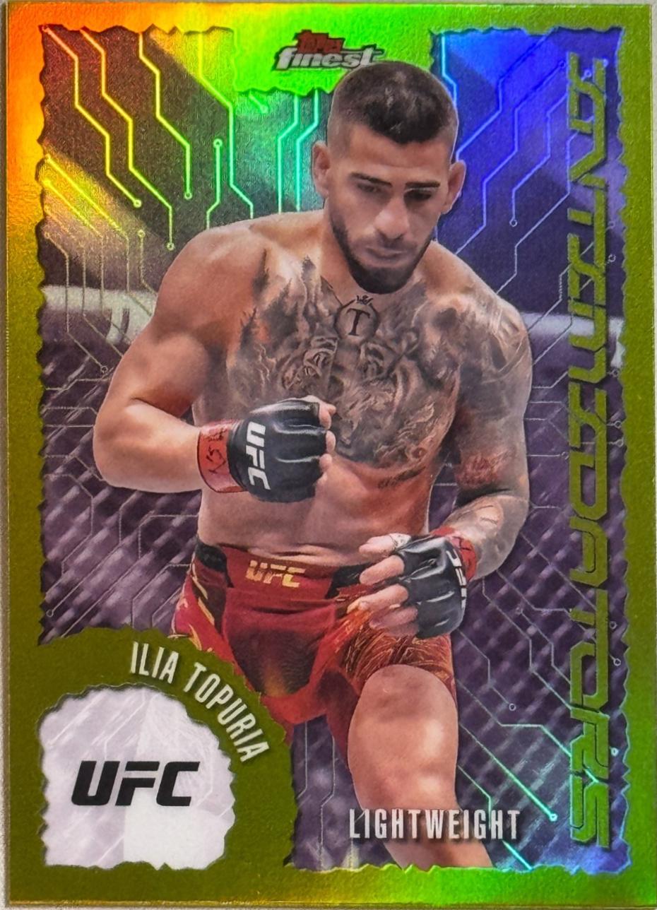 Ilia Topuria 2025 Topps Finest UFC Intimidators #IT-3 Refractor