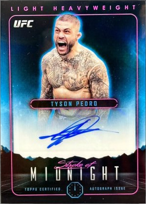 Tyson Pedro 2024 Topps Midnight UFC Stroke of Midnight Autographs #SMA-TPO Midnight