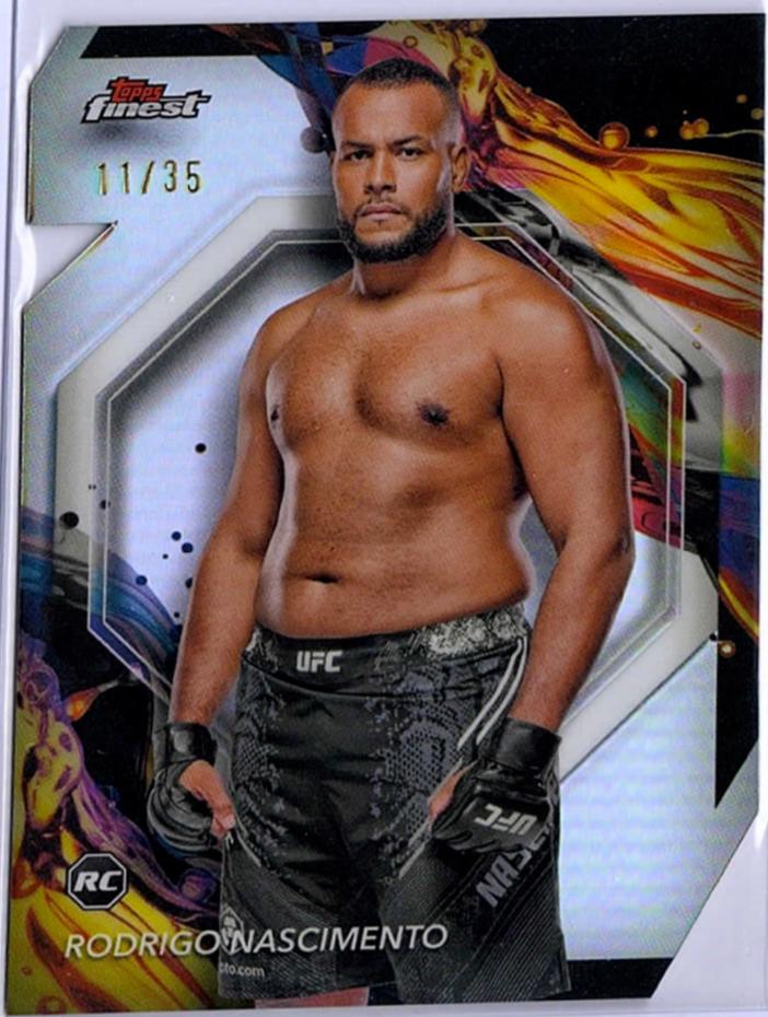 Rodrigo Nascimento 2024 Topps Finest UFC Base Uncommon #195 Die-Cut Refractor