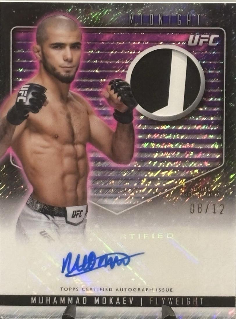 Muhammad Mokaev 2024 Topps Midnight UFC Relic Autographs #RCA-MMO Midnight