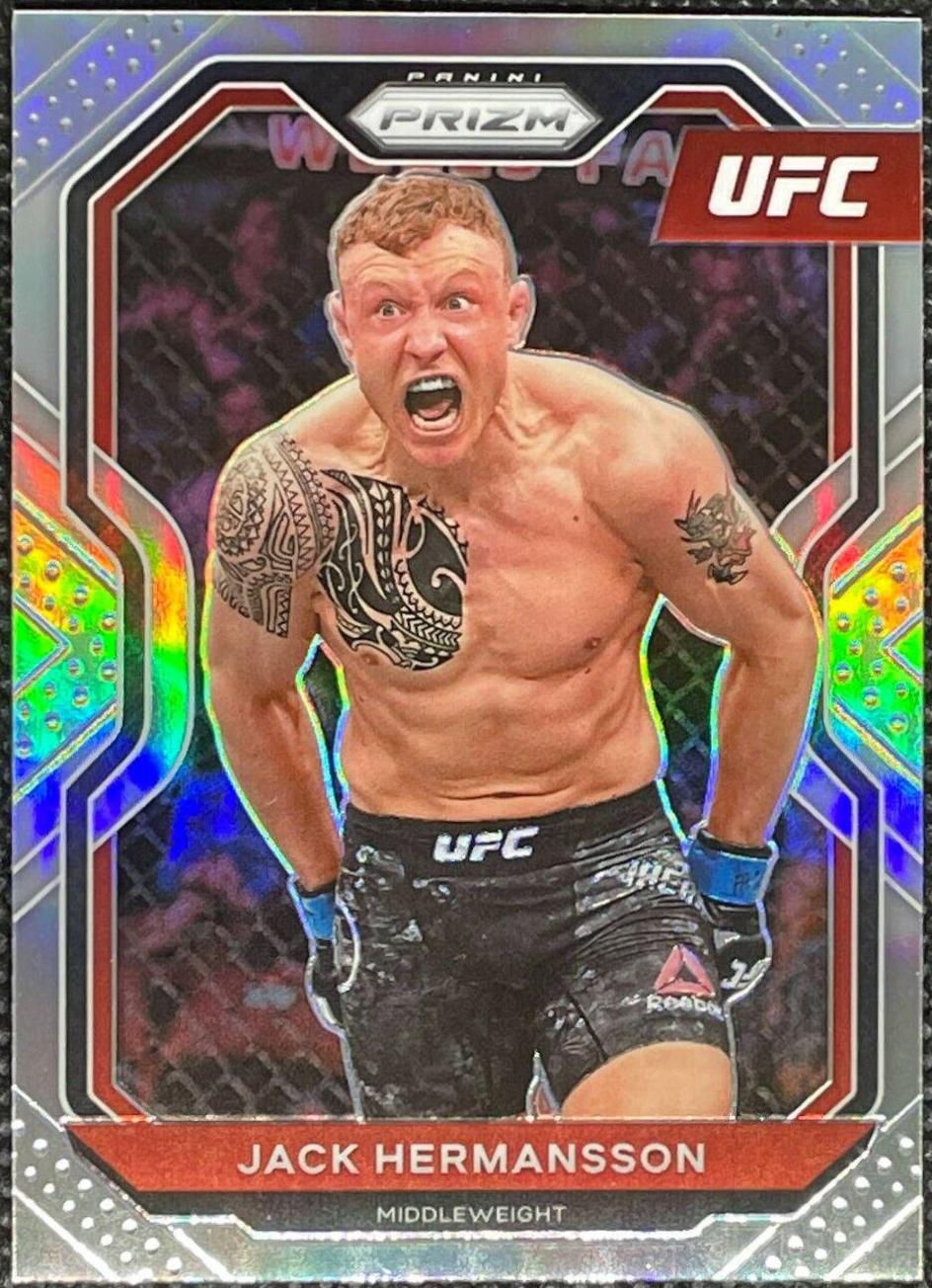 Jack Hermansson 2021 Panini Prizm UFC Base #24 Silver