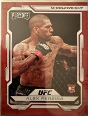 Alex Pereira 2023 Panini Chronicles UFC Base Playoff #165 Silver