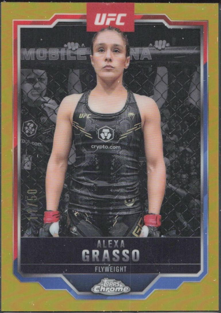 Alexa Grasso 2025 Topps Chrome UFC Base #14 Gold Refractor