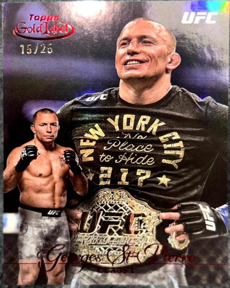 Georges St-Pierre 2024 Topps Gold Label UFC Base Class I #22 Red