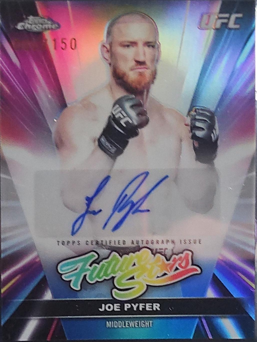 Joe Pyfer 2026 Topps Chrome UFC Future Stars Autographs #FSA-JP Blue Refractor
