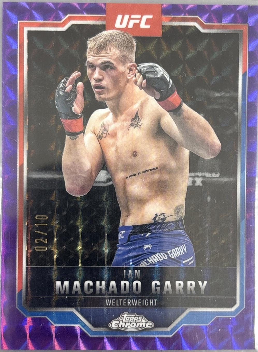 Ian Machado Garry 2025 Topps Chrome UFC Base #163 Purple Geometric Refractor