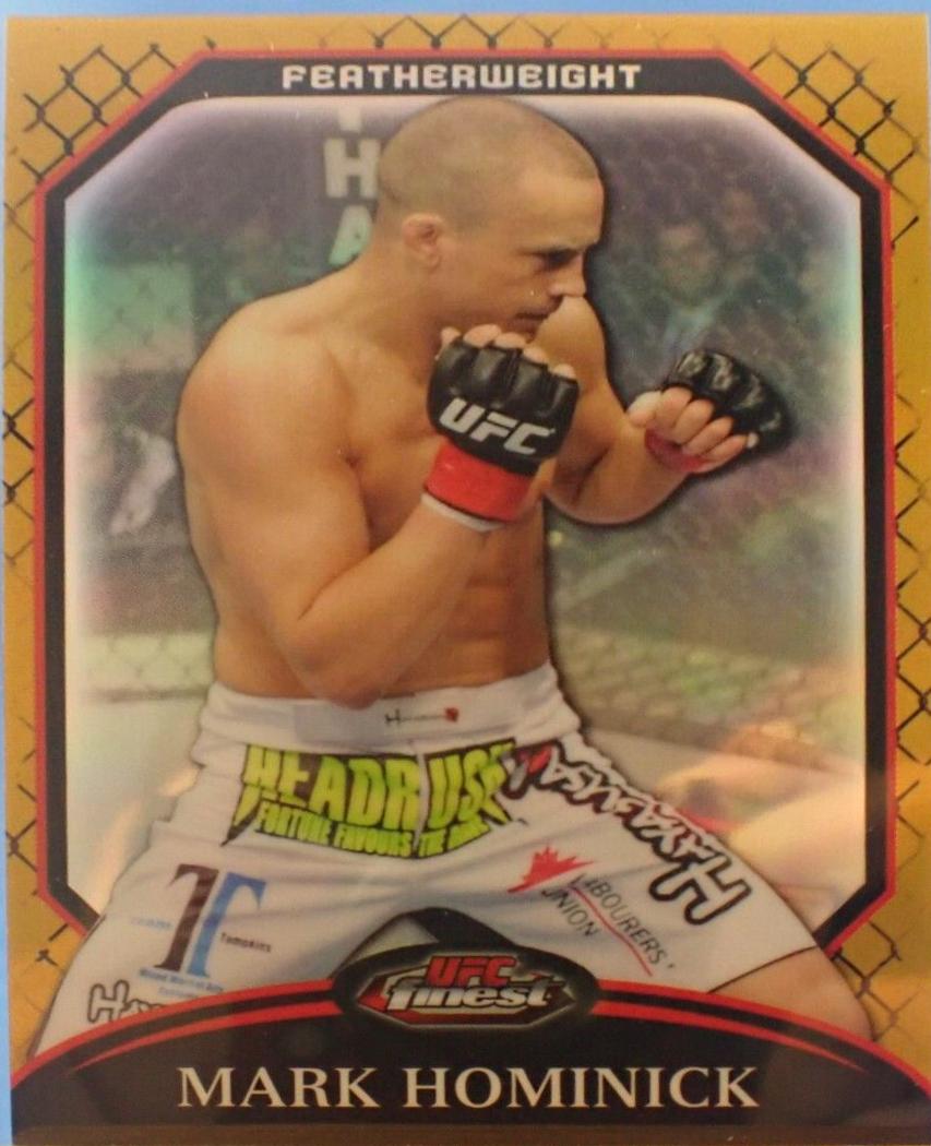 Mark Hominick 2011 Topps Finest UFC Base #70 Gold Refractor