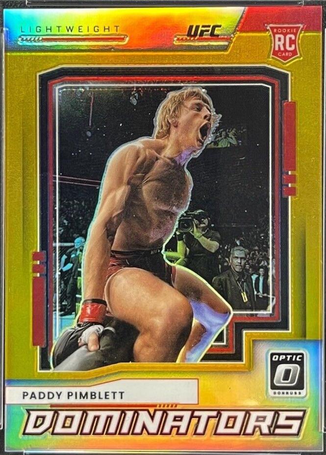 Paddy Pimblett 2022 Panini Donruss Optic UFC Dominators #9 Gold