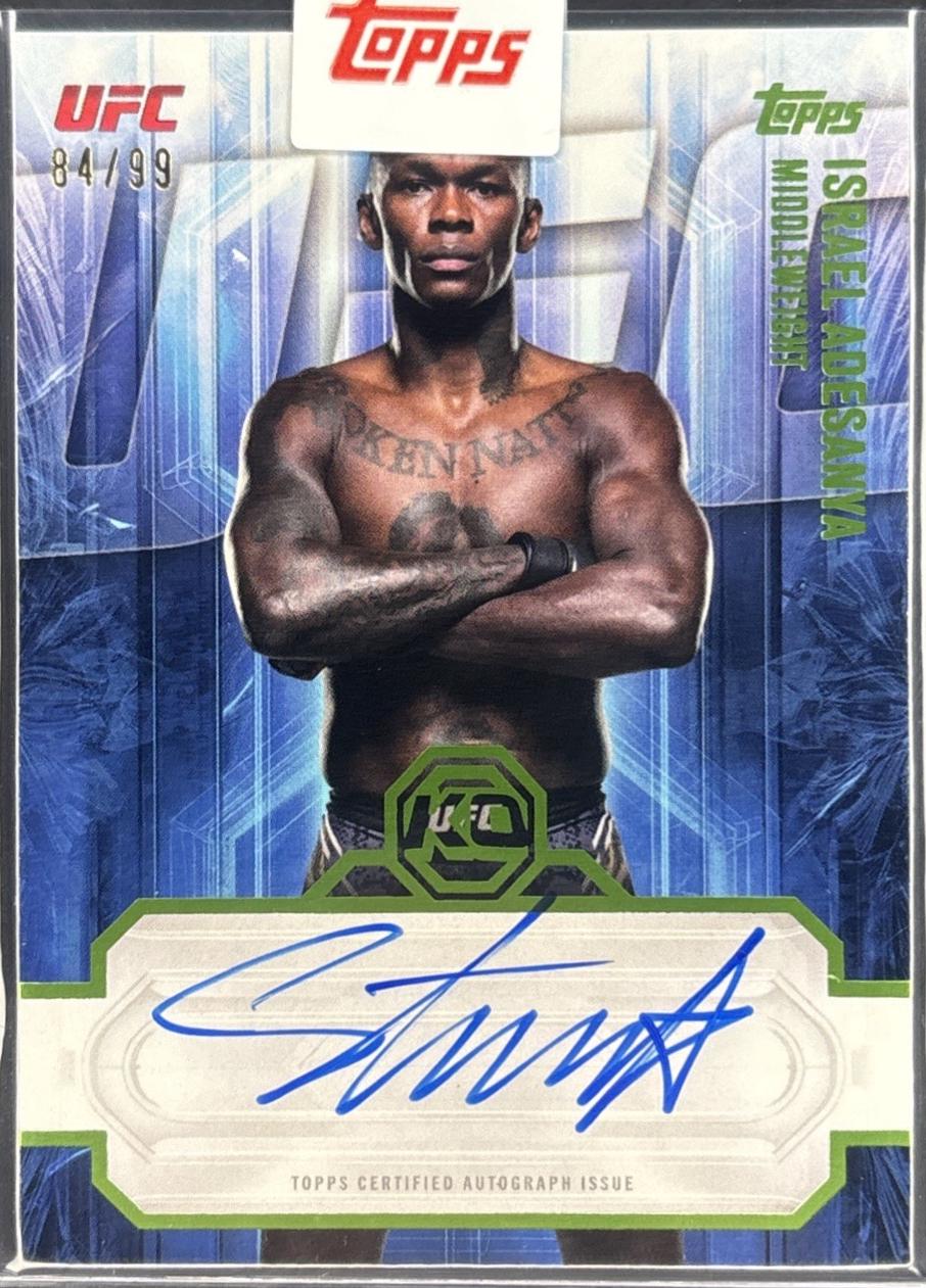 Israel Adesanya 2026 Topps Knockout UFC Knockout Autographs #KOA-IAA Red
