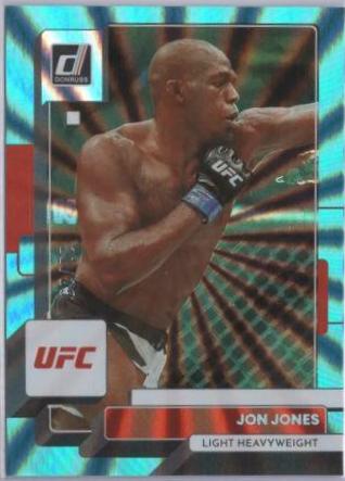 Jon Jones 2023 Panini Donruss UFC Base #44 Teal Laser