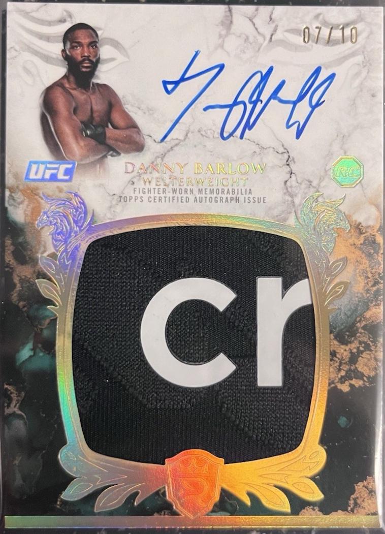 Danny Barlow 2025 Topps Royalty UFC Rookie Relic Autographs #RRA-DB Gold