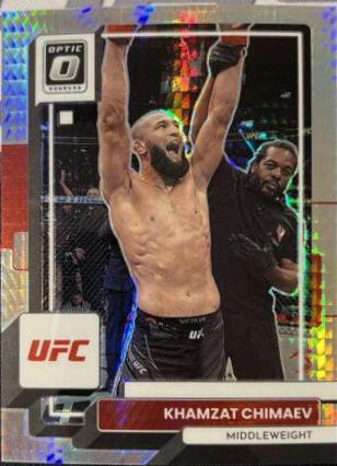 Khamzat Chimaev 2023 Panini Donruss Optic UFC Base #33 Lucky Envelopes