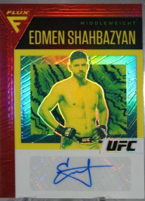 Edmen Shahbazyan 2021 Panini Chronicles UFC Flux Auto #12 Red