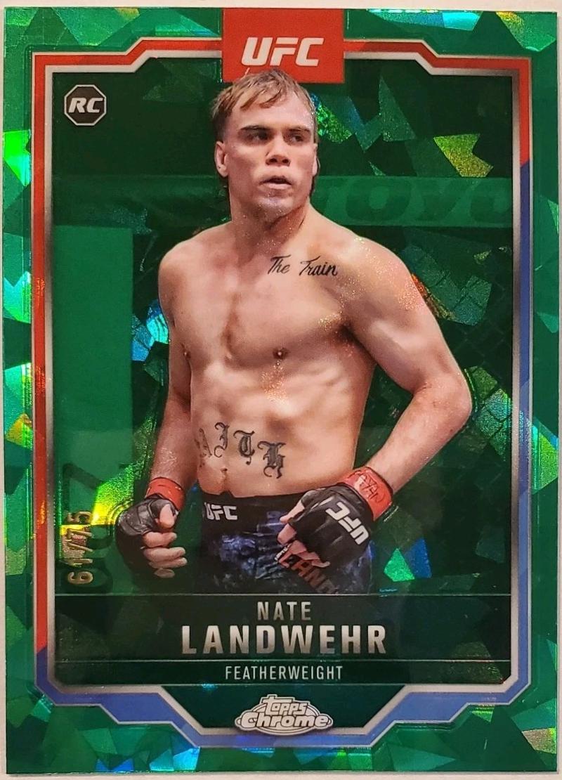 Nate Landwehr 2025 Topps Chrome Sapphire UFC Base Sapphire #85 Green Sapphire