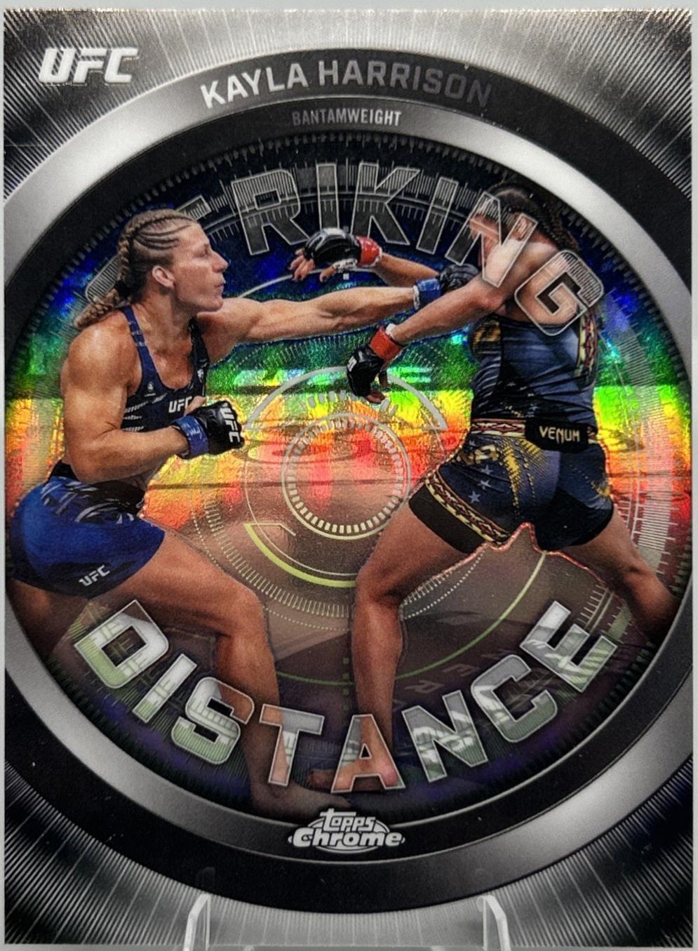 Kayla Harrison 2026 Topps Chrome UFC Striking Distance #SD-8 Refractor