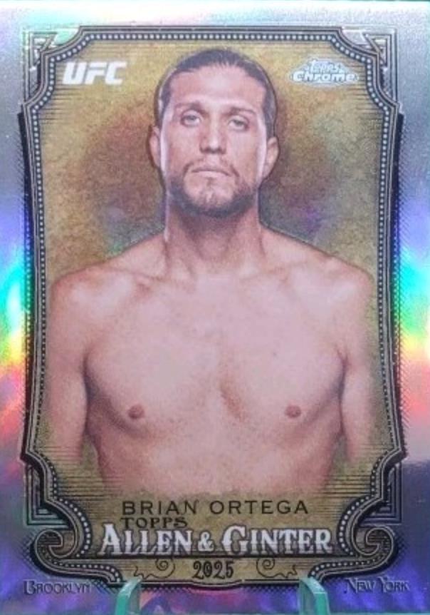 Brian Ortega 2025 Topps Chrome UFC Allen & Ginter #AAG-24 Refractor