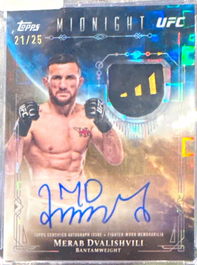 Merab Dvalishvili 2026 Topps Midnight UFC Relic Autographs #VRA-MD Moonrise