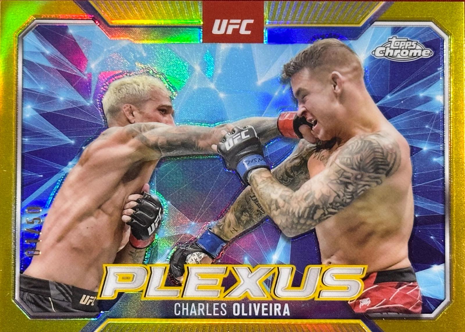 Charles Oliveira 2025 Topps Chrome UFC Plexus #PLX-3 Gold Refractor