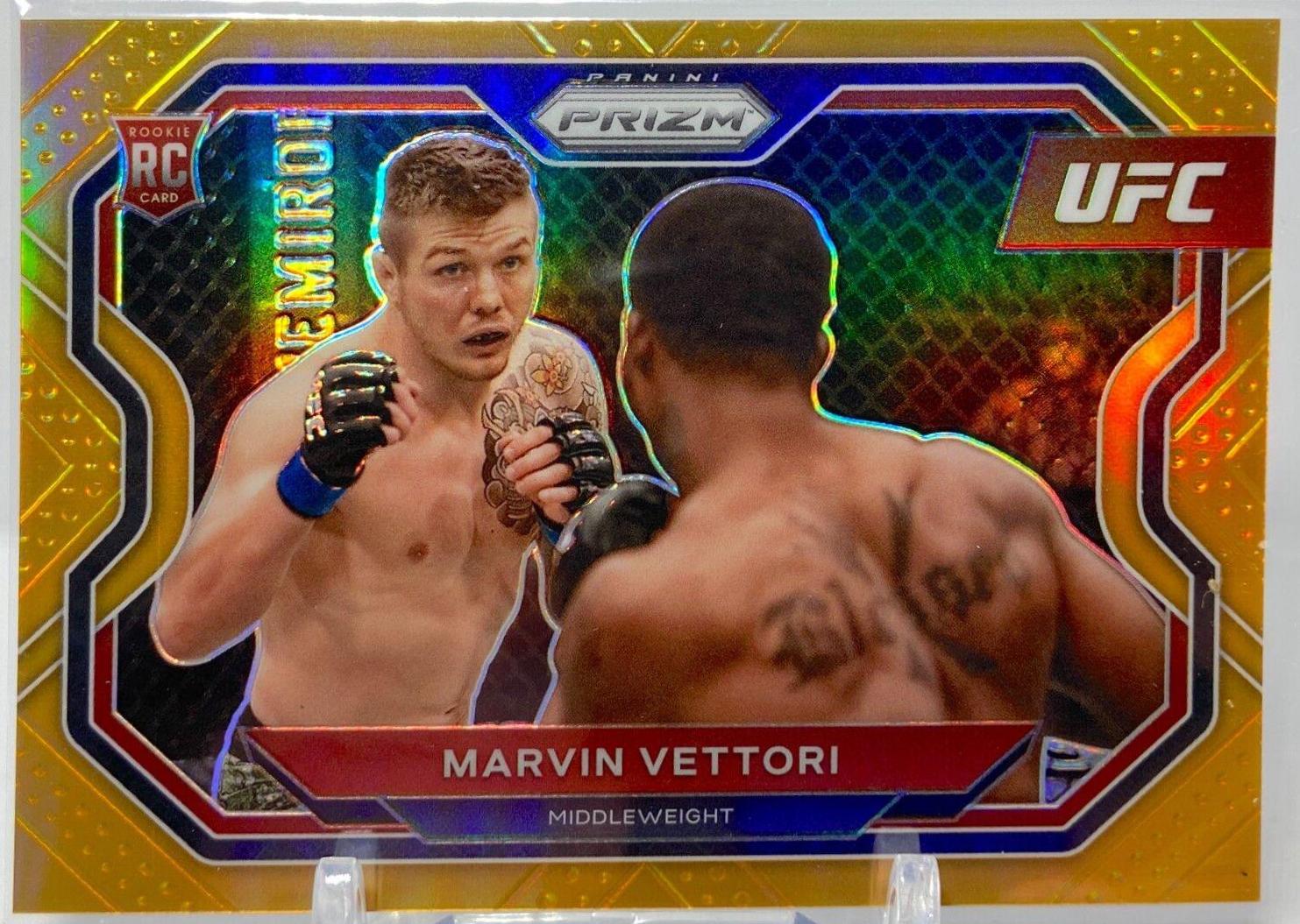 Marvin Vettori 2021 Panini Prizm UFC Base #143 Orange