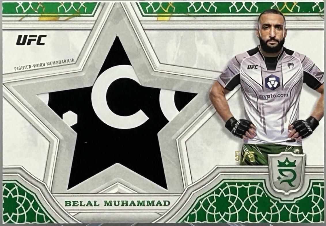 Belal Muhammad 2024 Topps Royalty UFC Star Relics #SRR-43 Green