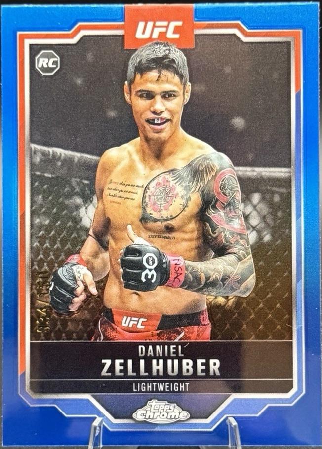Daniel Zellhuber 2025 Topps Chrome UFC Base #189 Blue Refractor