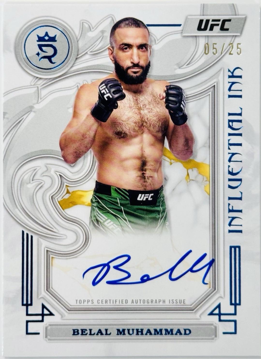 Belal Muhammad 2024 Topps Royalty UFC Influential Ink #IIA-BMD Blue