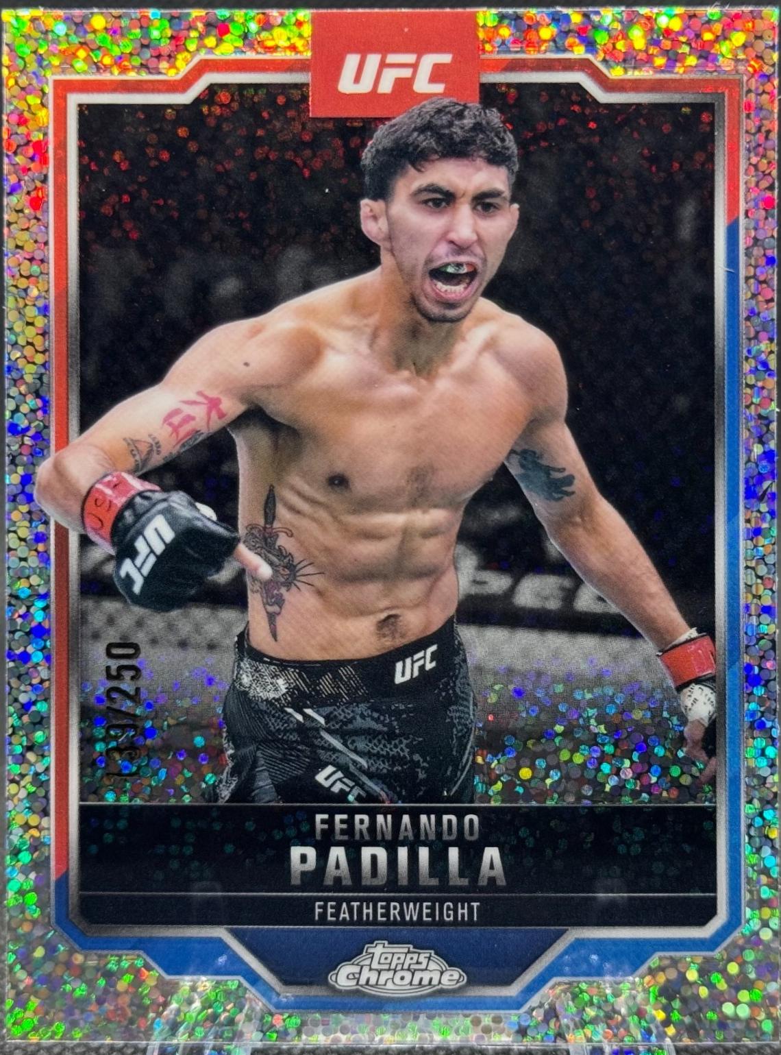Fernando Padilla 2025 Topps Chrome UFC Base #47 Speckle Refractor