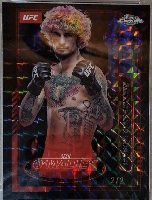 Sean O'Malley 2025 Topps Chrome UFC Mission Control #MCL-6 Geometric Black Refractor