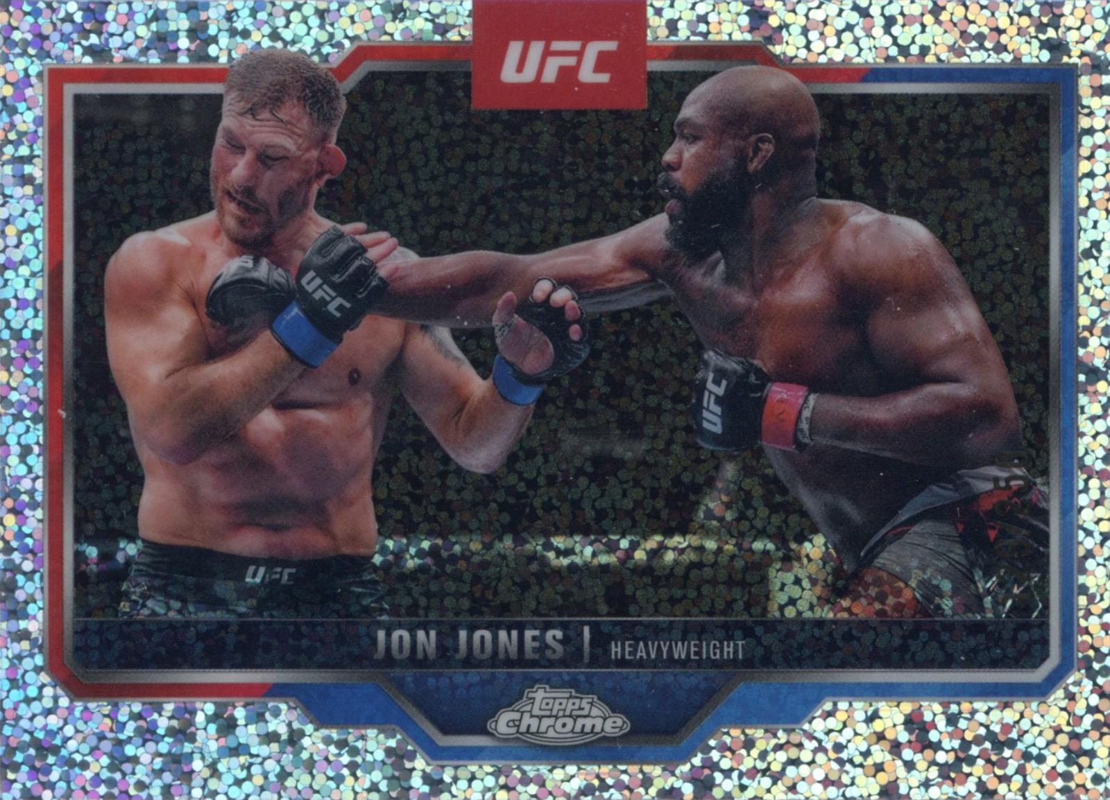 Jon Jones 2025 Topps Chrome UFC Base #83 Speckle Refractor
