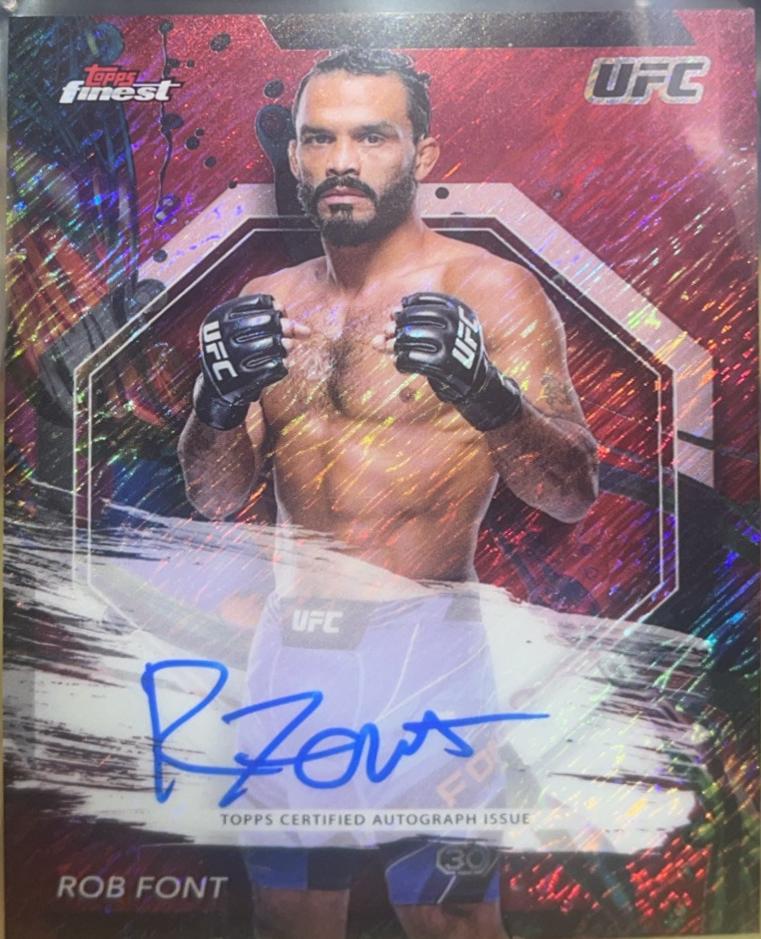 Rob Font 2024 Topps Finest UFC Finest Autographs #FA-RFT Superfractor