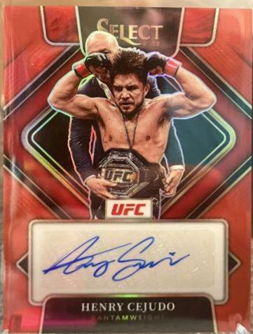 Henry Cejudo 2022 Panini Select UFC Signatures #21 Red