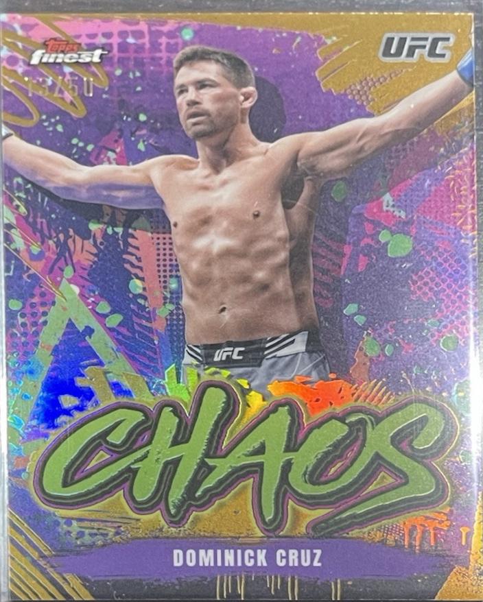 Dominick Cruz 2024 Topps Finest UFC Chaos #CHA-6 Gold Refractor