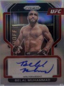 Belal Muhammad 2022 Panini Prizm UFC Signatures #SG-BMH Silver