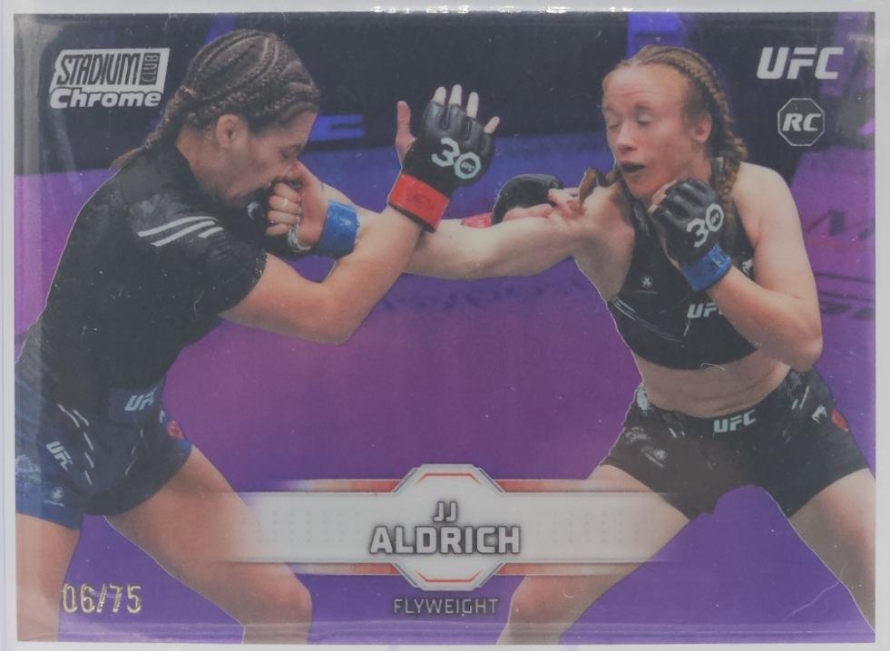 JJ Aldrich 2026 Topps Stadium Club UFC Chrome Base #CB-184 Purple Refractor