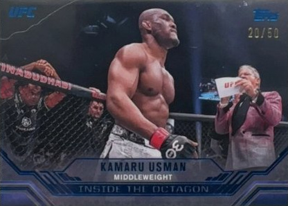 Kamaru Usman 2024 Topps Knockout UFC Inside the Octagon #ITO-2 Red