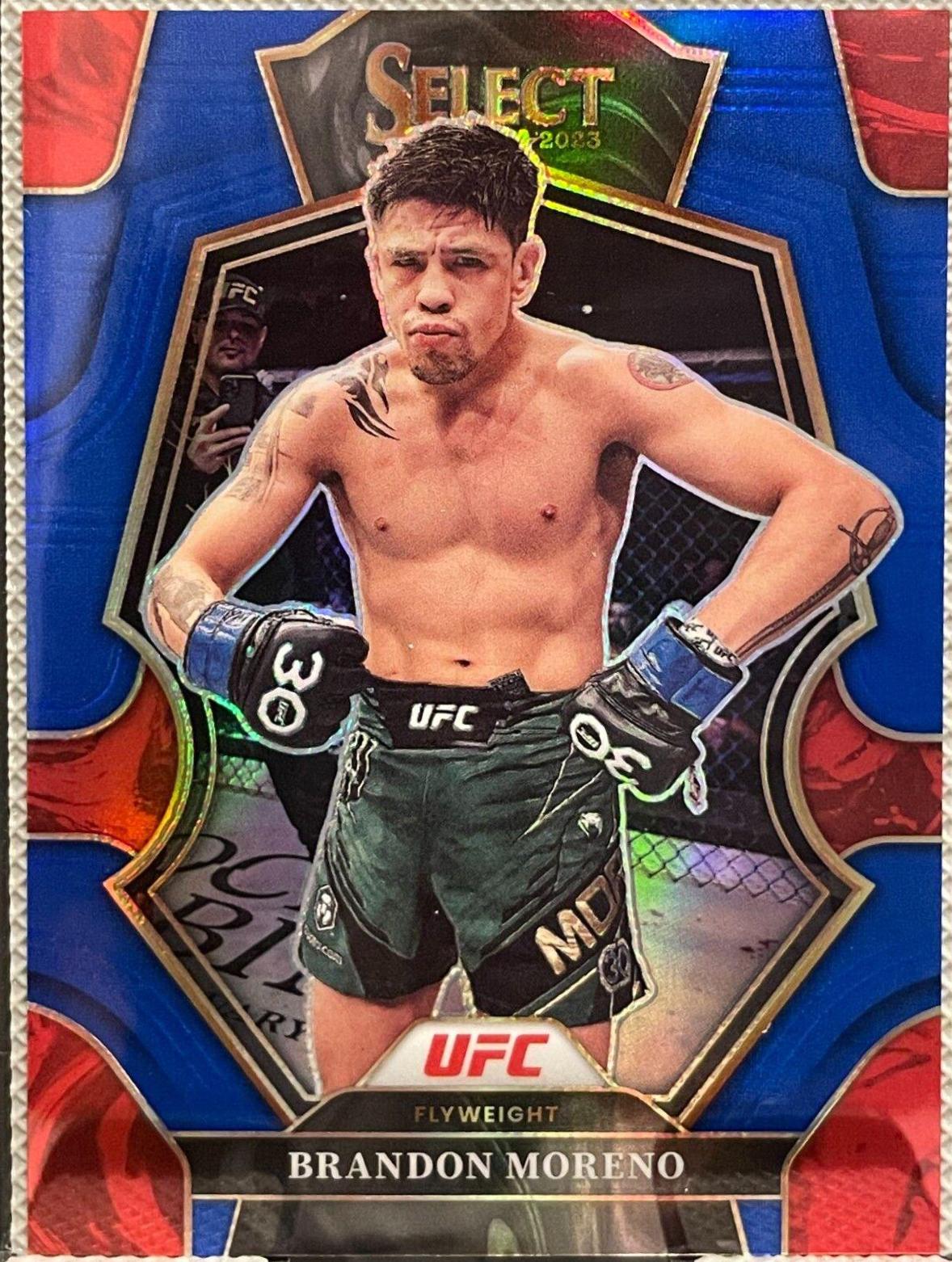 Brandon Moreno 2023 Panini Select UFC Premier Level #130 Blue Disco