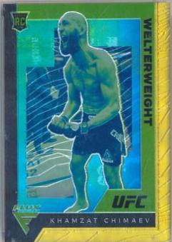 Khamzat Chimaev 2021 Panini Chronicles UFC Base Flux #251 Asia Gold