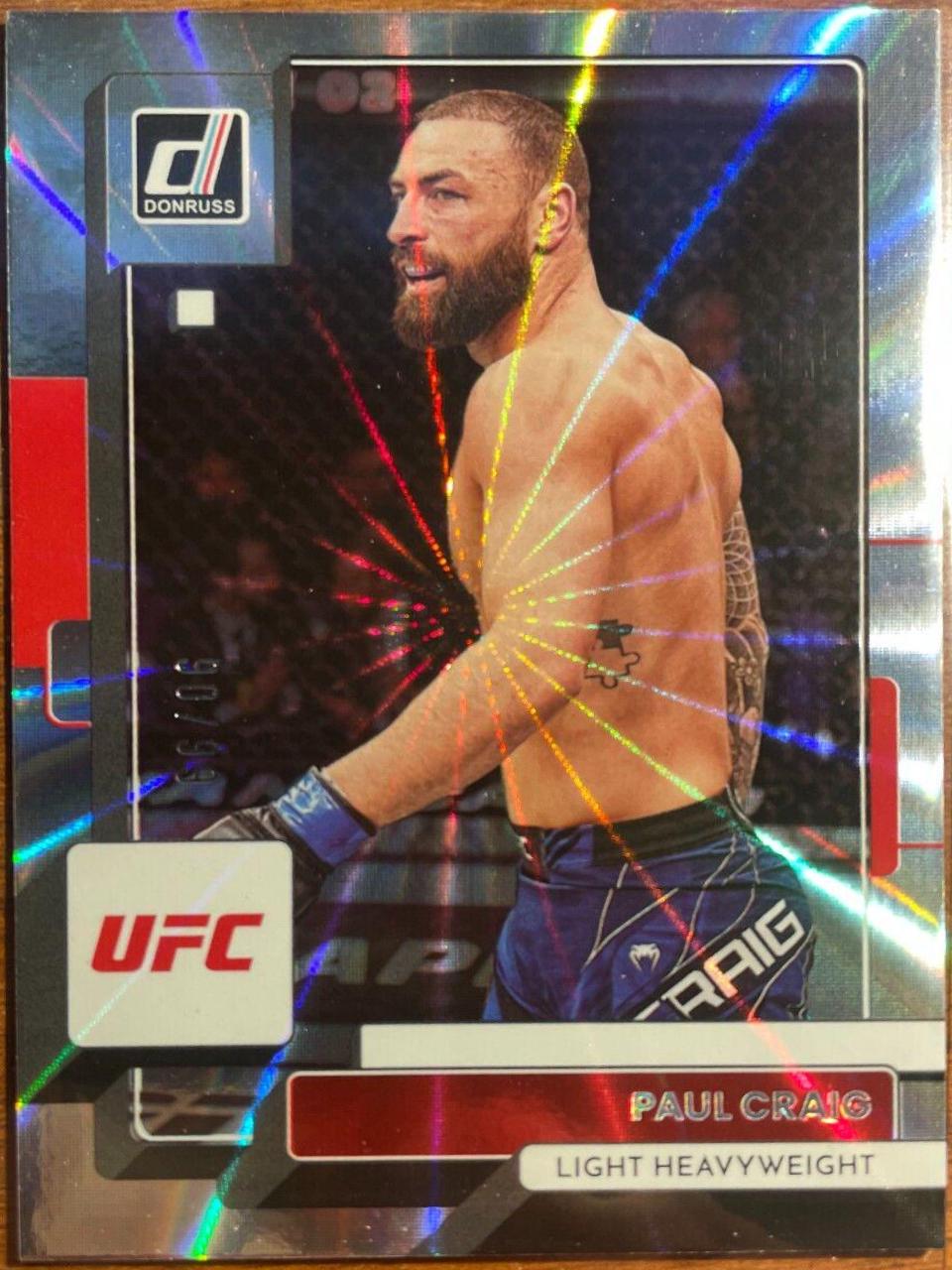 Paul Craig 2023 Panini Donruss UFC Base #77 Laser