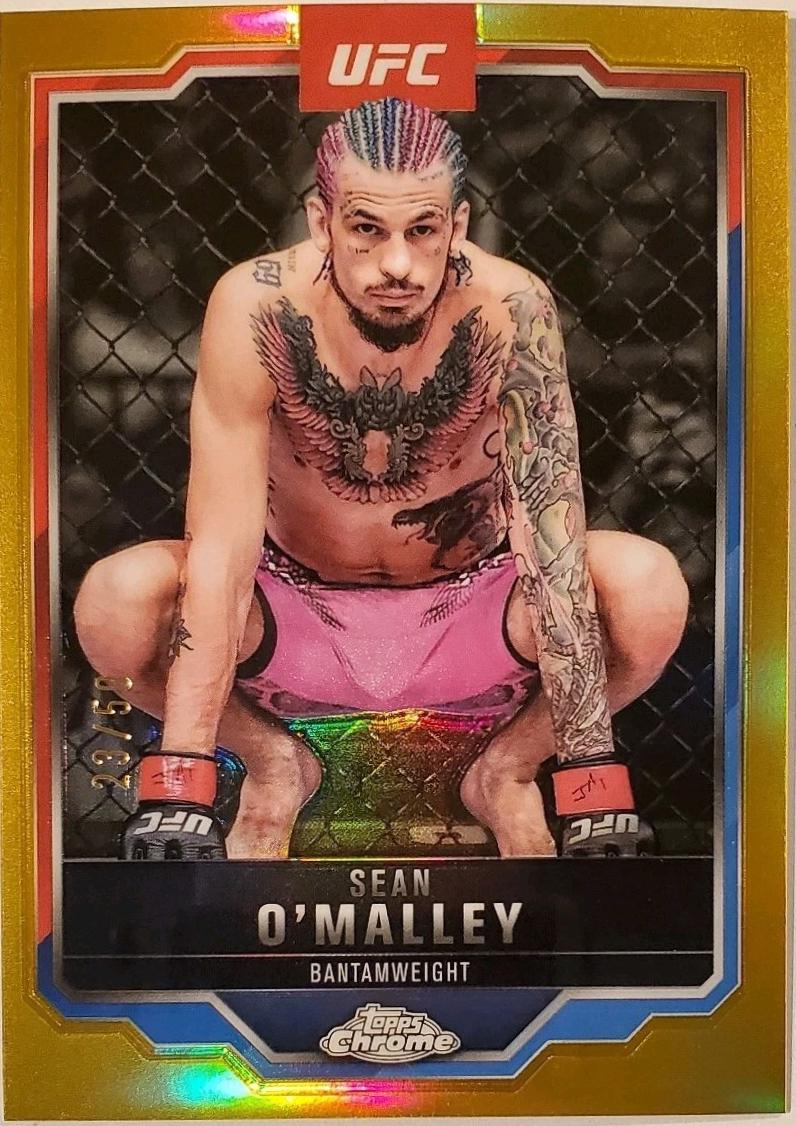Sean O'Malley 2025 Topps Chrome UFC Base #1 Gold Refractor